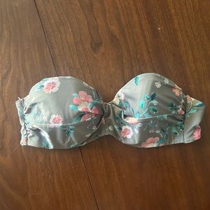 H&M Floral Bikini Top - Gray and Pink